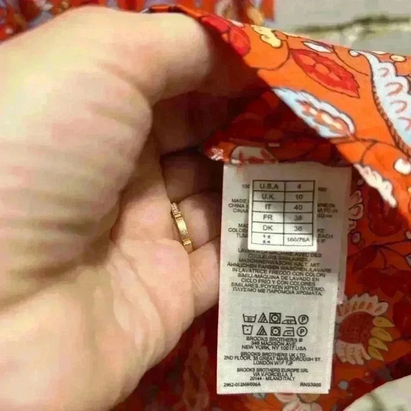 BROOKS BROTHERS Womens sleeveless floral blouse, size 4 - Picture 4 of 5